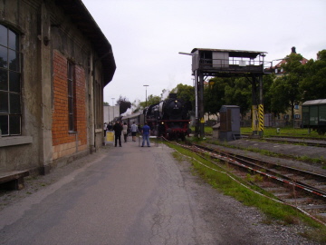 Eintreffen am Bahnpark Augsburg